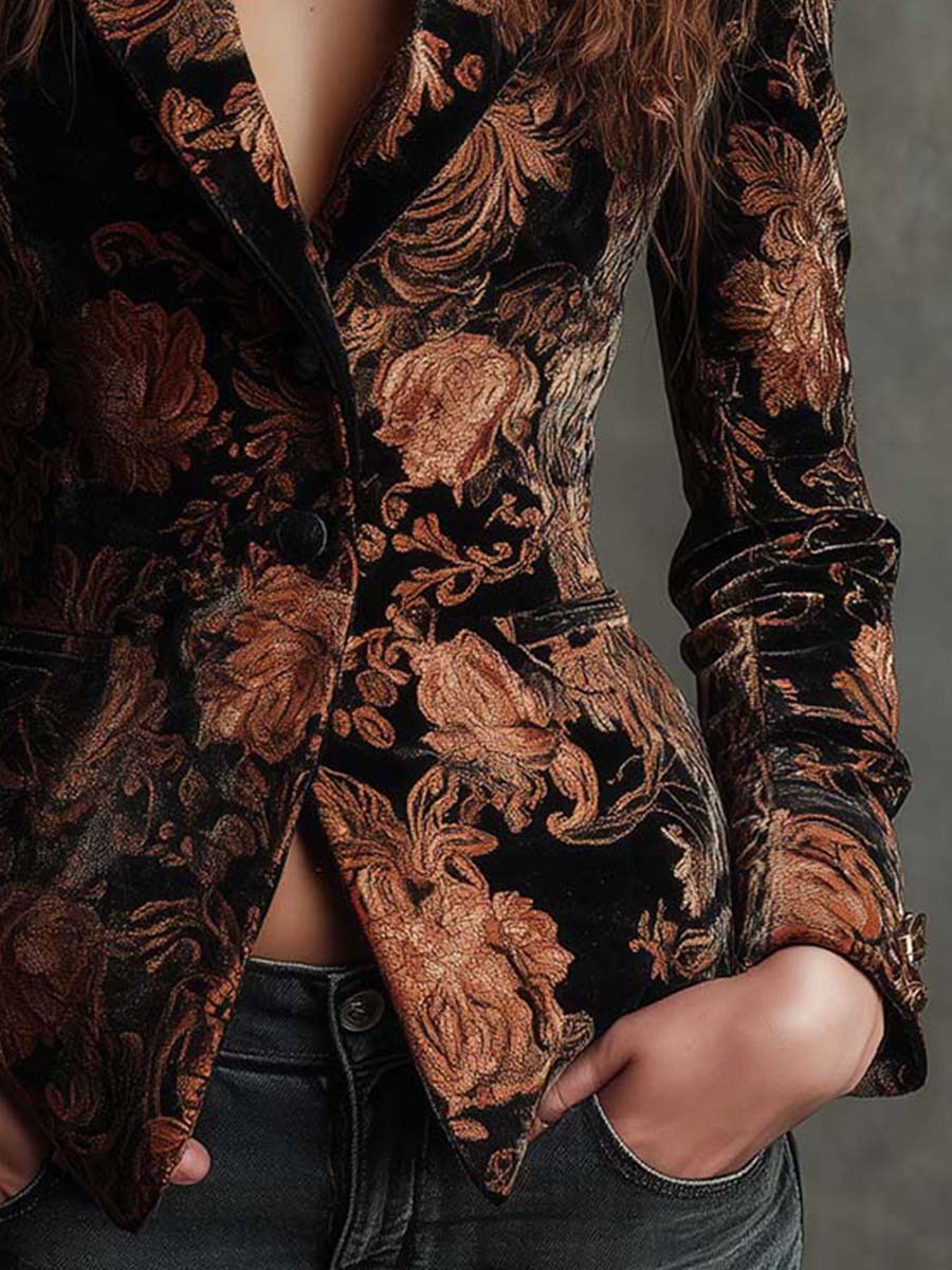 Blazer de sastre floral Bertille