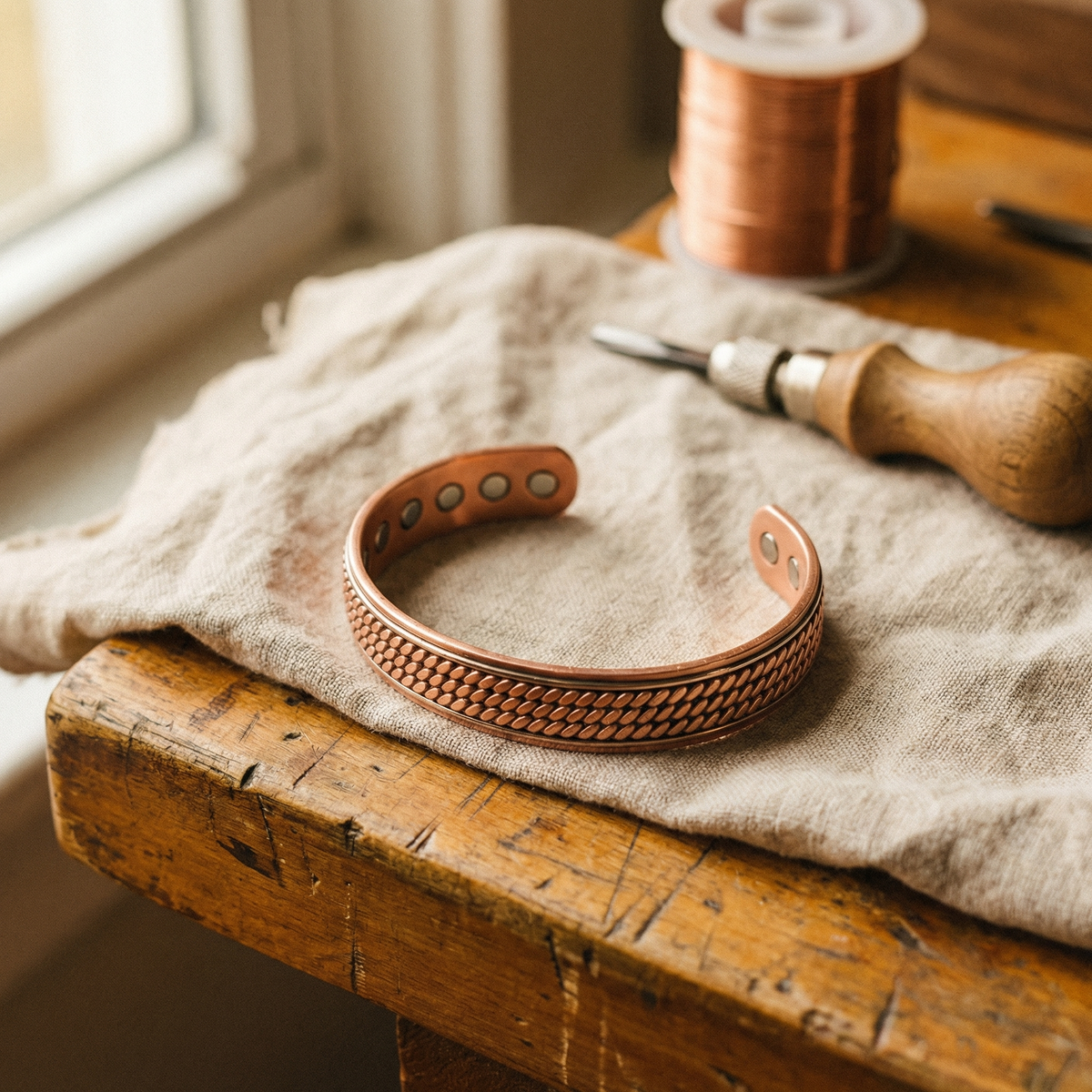 Pulsera de cobre Onda