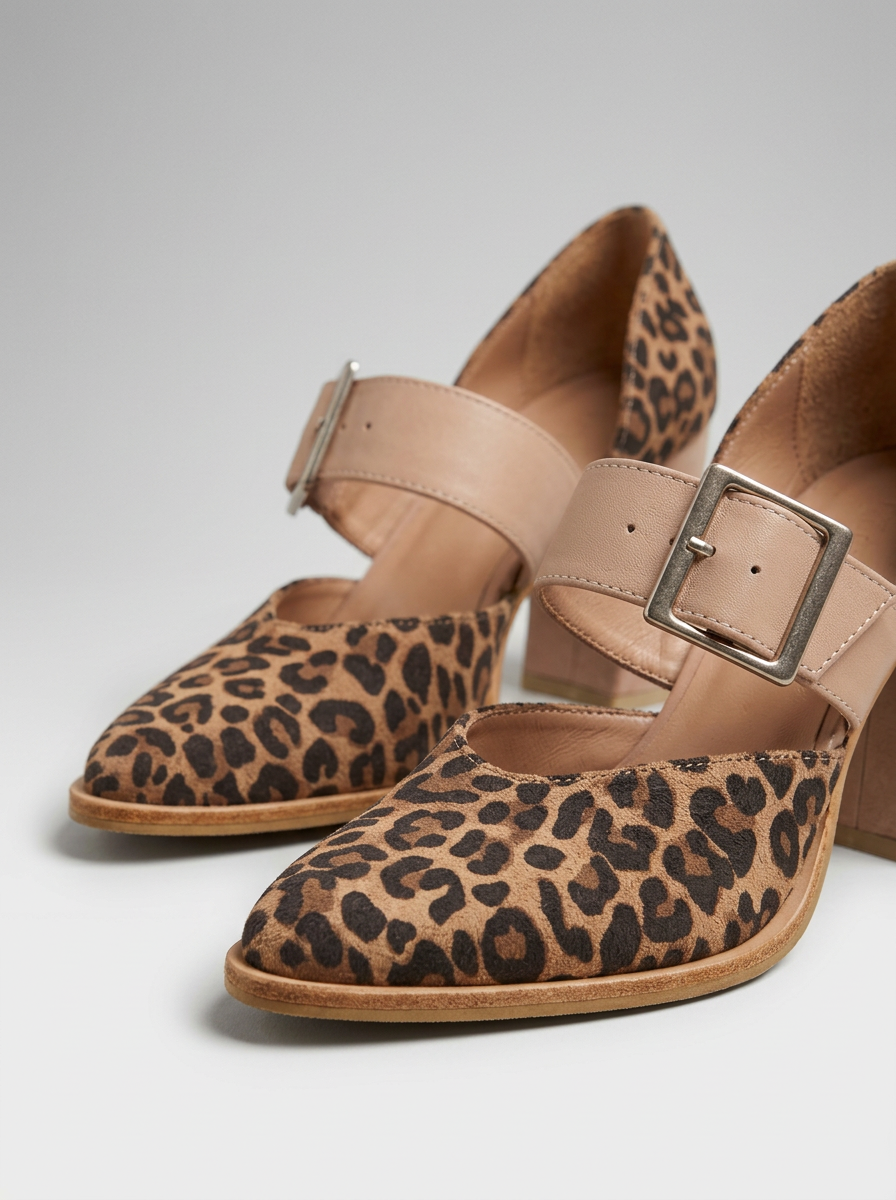 Ilana™ | Tacchi a Blocco Stampa Leopardo