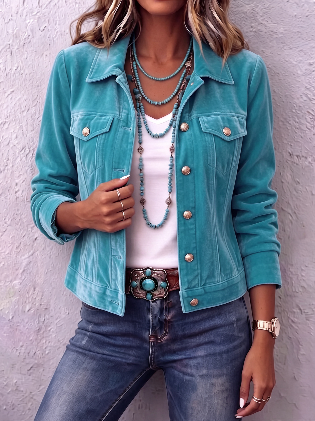 Chaqueta de terciopelo Raffaella