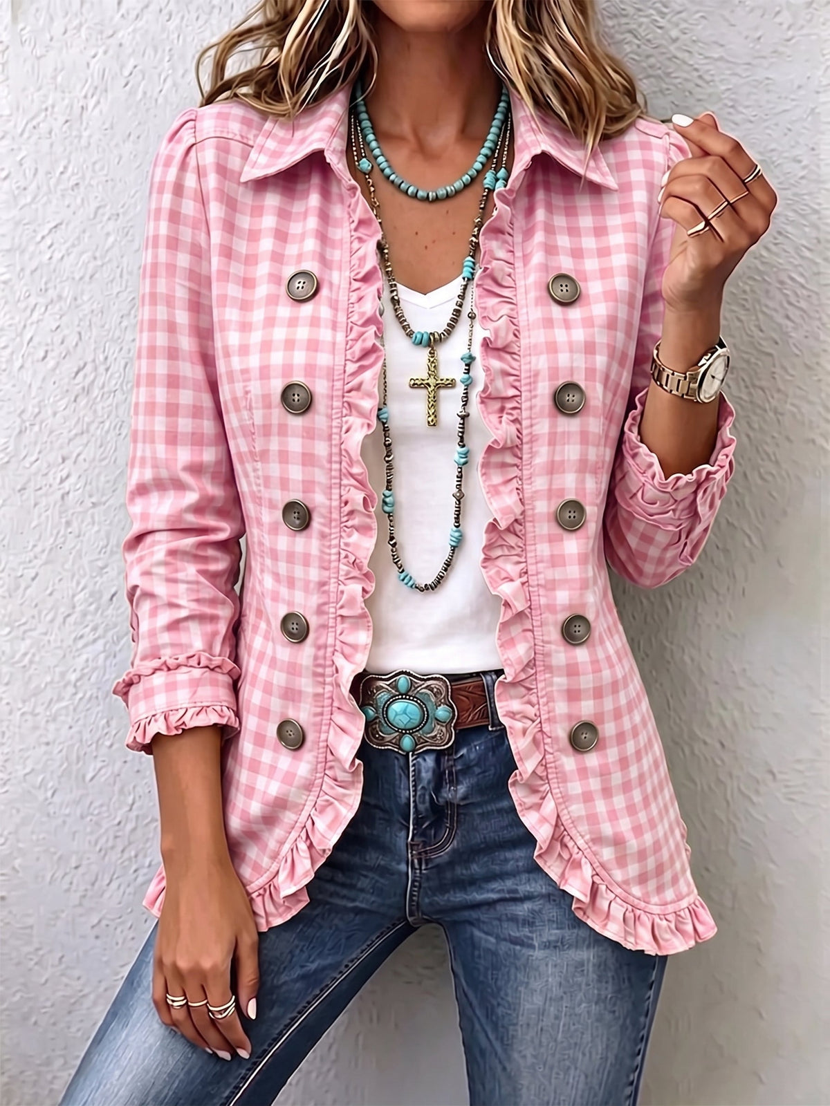 Chaqueta de cuadros vichy Encarna