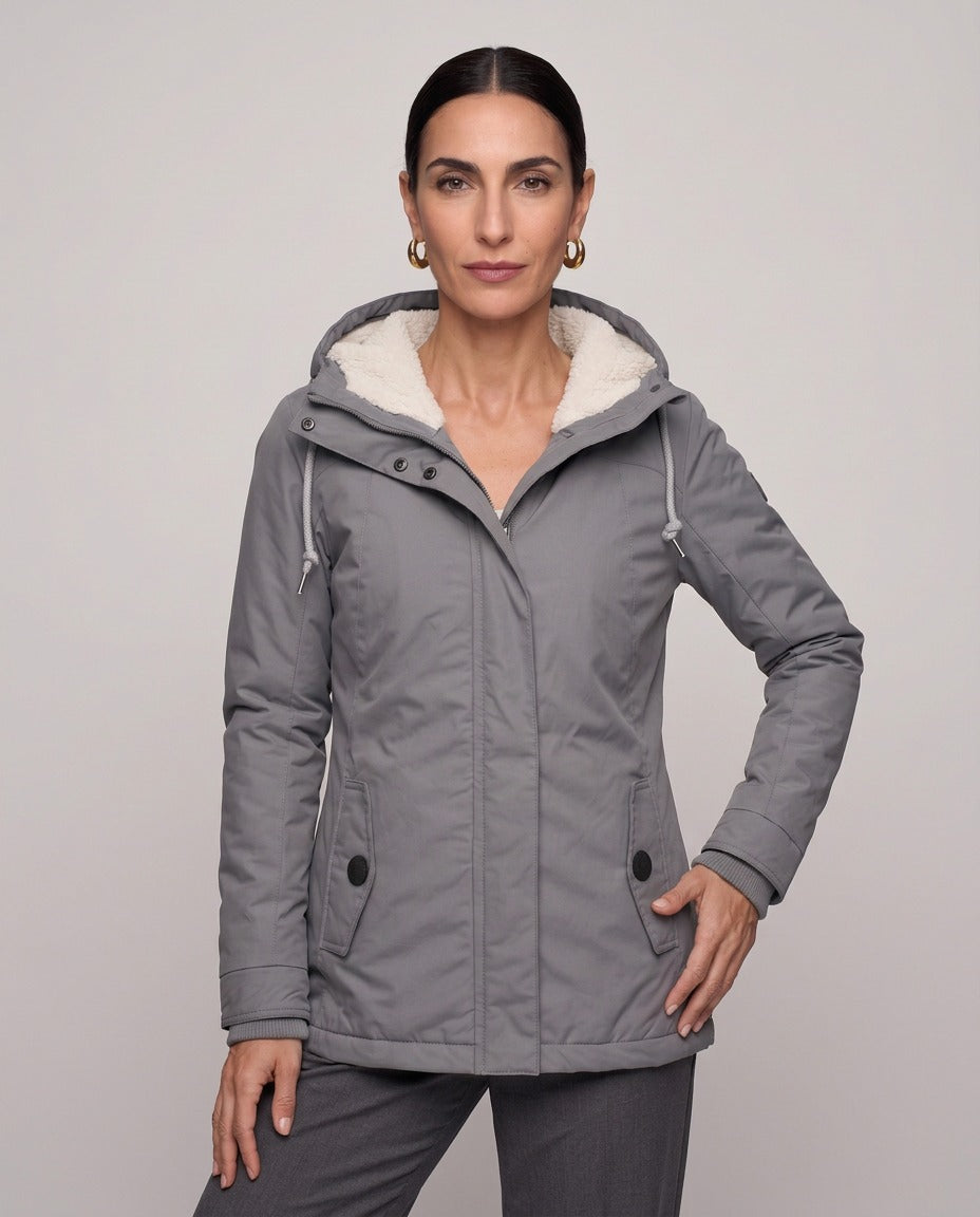 Parka Livigno — Acolchada con Interior de Sherpa y Capucha
