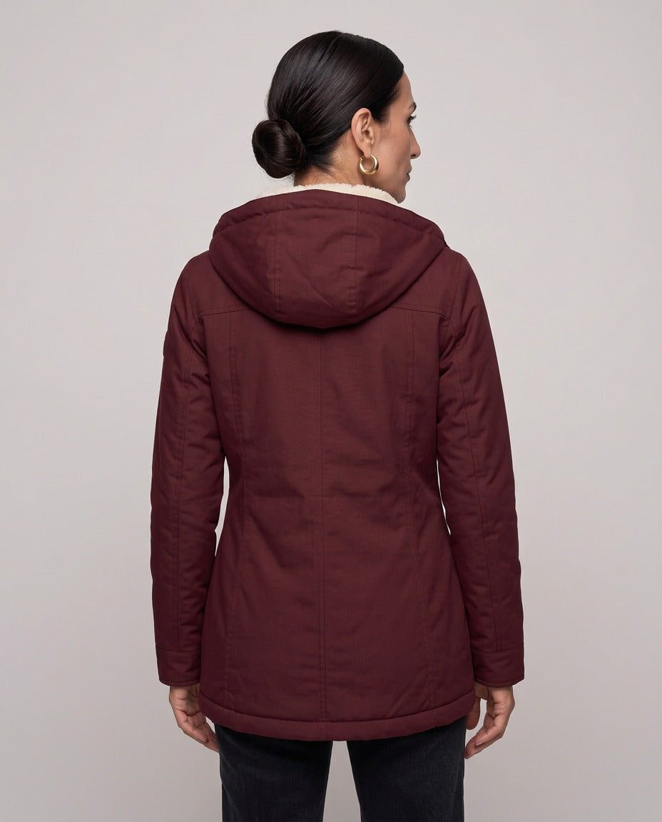 Parka Livigno — Acolchada con Interior de Sherpa y Capucha