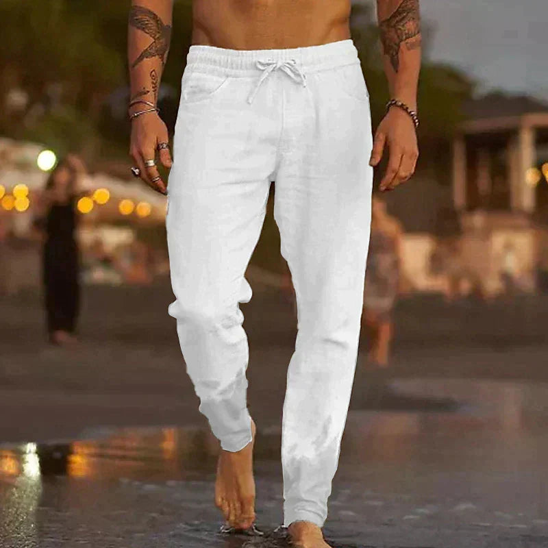 MATEO -PANTALONES DE PLAYA DE LINO