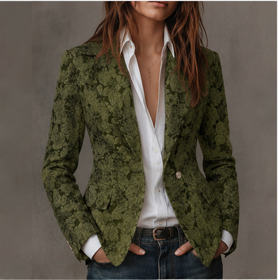 Blazer jacquard entallado Estelle