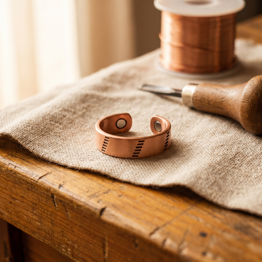 Anillo de cobre ancho