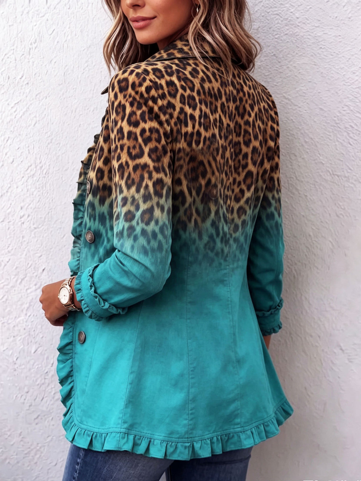 Chaqueta blazer de leopardo Herminia