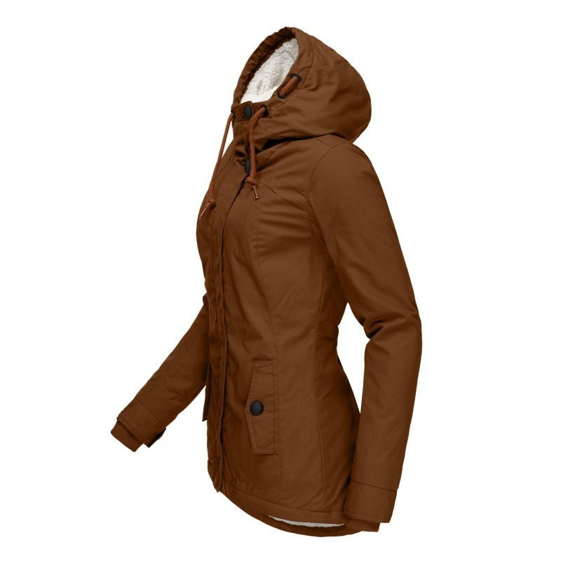 Parka Livigno — Acolchada con Interior de Sherpa y Capucha