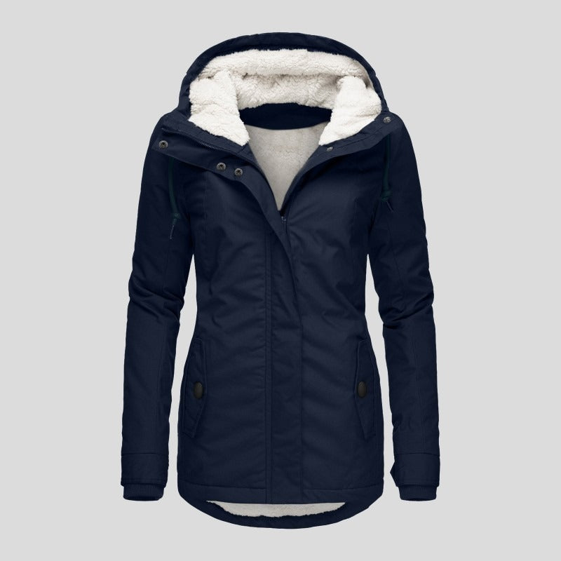 Parka Livigno — Acolchada con Interior de Sherpa y Capucha